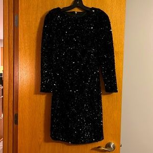 Nanette Lenore Black Sequin Dress 4 Retaill $188 NWT